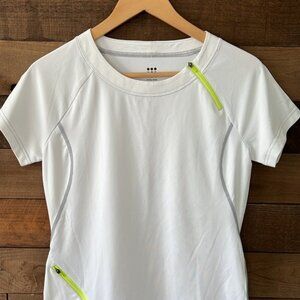 Title Nine Women's Blocker Rash Guard Sun Shirt Zip Pocket Short Sleeve